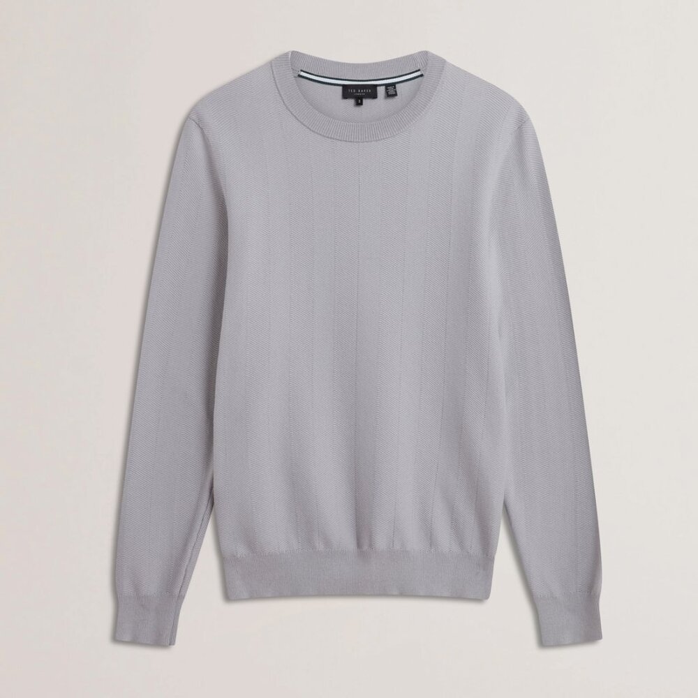Ted Baker Jamals Men's Gray Knit Pullover Crewneck Sweater - Large (4) - NWT